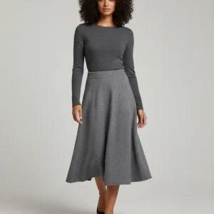 Jupe Mi-Longue Taille Haute