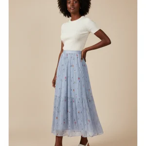 Jupe Longue Mousseline Fleurie