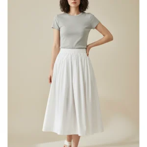 Jupe Longue Coton Blanc