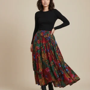 Jupe Longue Fleurie Asymétrique Bohème