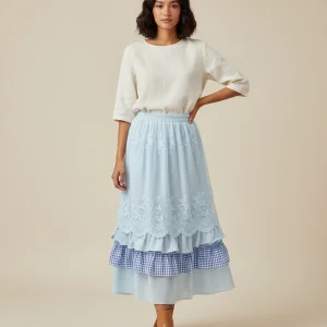 Jupe Longue Tulle Dentelle Bohème