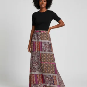 Jupe Longue Patchwork Fluide Bohème