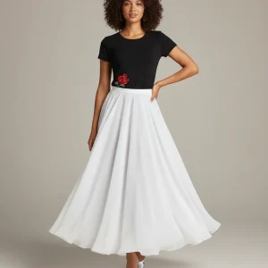 Jupe Longue Voile Blanche