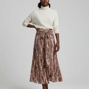 Jupe Longue Portefeuille Leopard