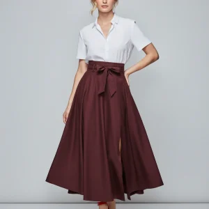Jupe Longue Taille Haute Ceinture