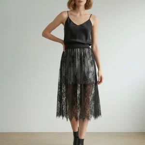 Jupe Noire Voile Longue