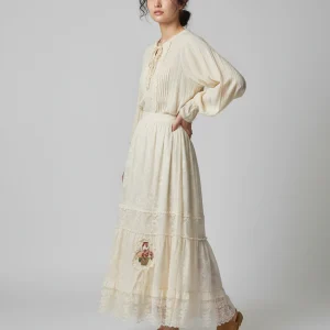 Jupe Longue En Broderie Anglaise
