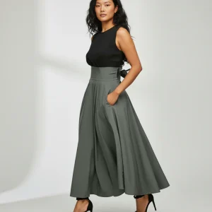 Jupe Cloche Longue Taille Haute