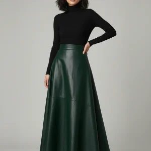 Jupe Cuir Femme Longue