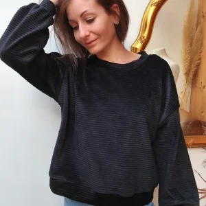 Sweat Sacha Noir - velours