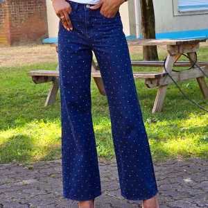 Jean taille haute à  strass