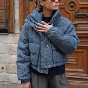 Doudoune Calixte motif bleu