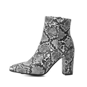 Bottines Serpent Python Gris