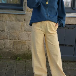 Pantalon ARTHUR vichy jaune
