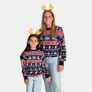 Pull de Noël pour Famille Rennes et Motifs de Noël