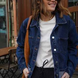 Veste revers Roxane denim