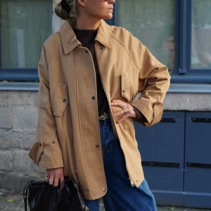 Veste Castille mi-longue camel