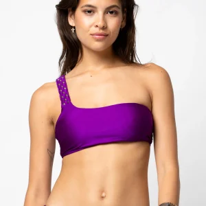 TOP BANDEAU ASYMETRIQUE ANAH PURPLE