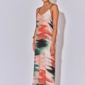 ROBE LONGUE DOS NU DINA TIE AND DIE