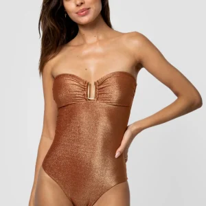 MAILLOT DE BAIN UNE PIECE BUSTIER CHARLIE LUREX SIENNA