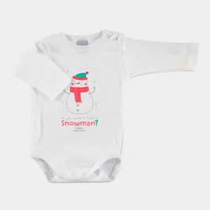 Body de Nöel pour Bébé avec Bonhomme de Niege
