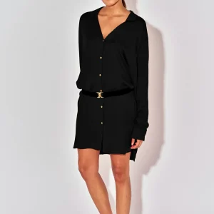 CHEMISE LONGUE DECOLLETE EN V CASSY NOIRE