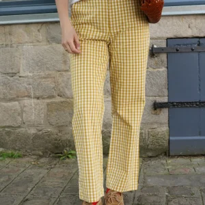 Pantalon Emile vichy jaune