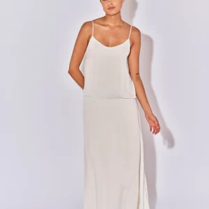 ROBE LONGUE DOS NU FIDJI ECRU