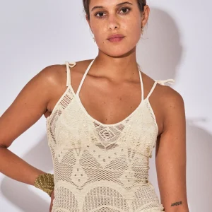 TOP BRETELLES GIA CROCHET ECRU
