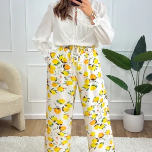 Pantalon citron CALIE - citron
