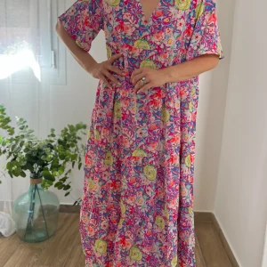LA MAXI DRESS MULTICOLORE PÉTILLANTE