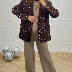 Blazer clouté LUENNA - marron 🇮🇹