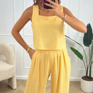 Top lin LAZARO - jaune