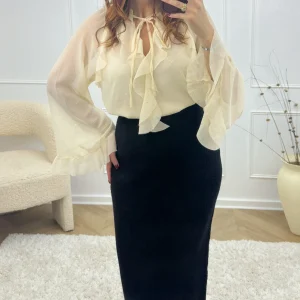 Blouse strass AELO - écru
