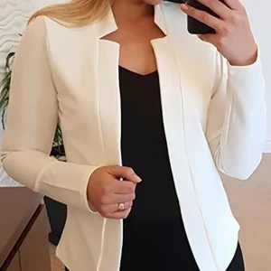 Inrosy blazer col revers slim grande taille décontracté mode femme veste