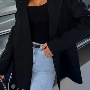 Inrosy blazer de bureau boutons poches manches longues femme casual ample oversized décontracté veste