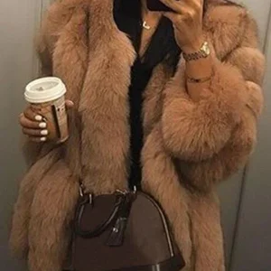 Inrosy manteau en fausse fourrure hiver décontracté femme vestes