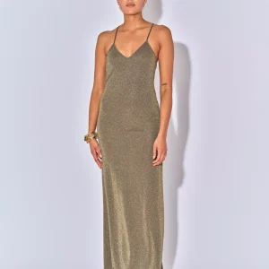 ROBE LONGUE DOS NU KALI LUREX MINERAL