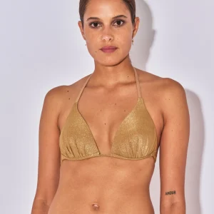 TOP TRIANGLE REMBOURE KATE PAD LUREX DORE