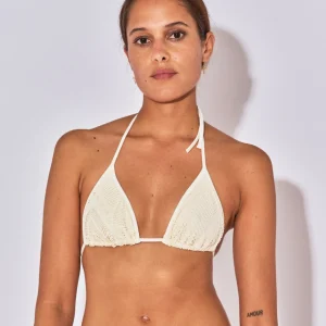 TOP TRIANGLE KATE CROCHET ECRU