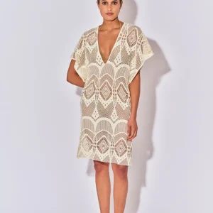 KAFTAN COURT MARION CROCHET ECRU