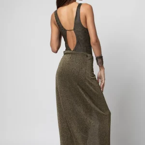 PAREO LONG LUREX GOLD KAKI