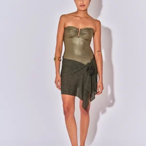 PAREO COURT A NOUER NOIR LUREX