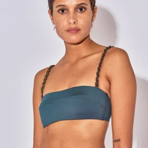 TOP BANDEAU LOLA MACRAME PETROL