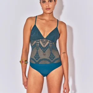 MAILLOT DE BAIN UNE PIECE TANIA CROCHET PETROL