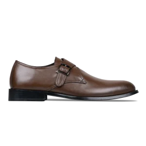 Abram: Chaussures à boucles - Cuir Marron