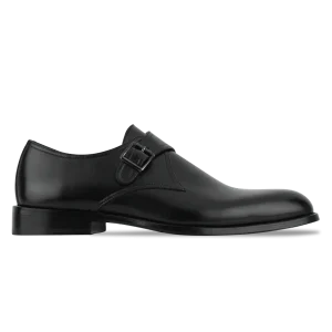 Abram: Chaussures à boucles - Cuir Noir