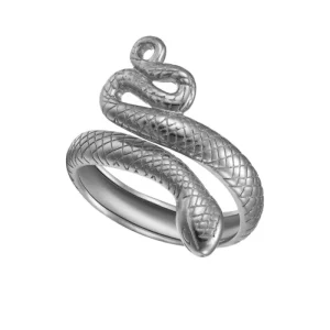 Bague Serpent Réglable (Argent)