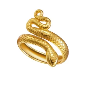 Bague Serpent Or Réglable (Argent)