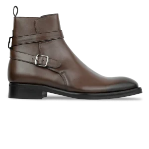 Ashem: Boots Homme - Cuir Marron